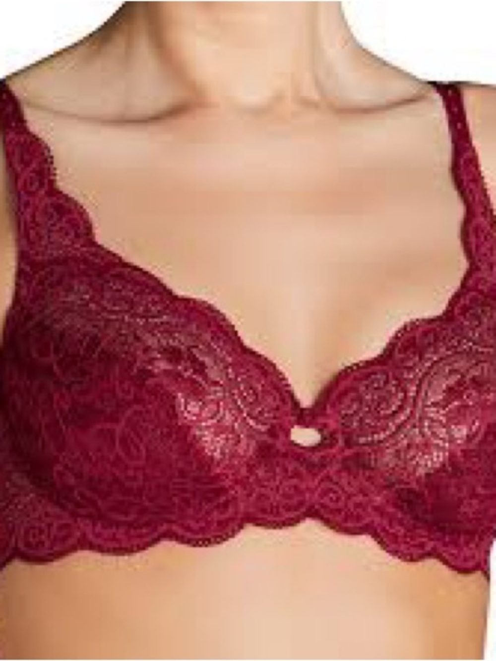 Triumph Lace Underwire Bra in Berry Red - Picture 2 of 10